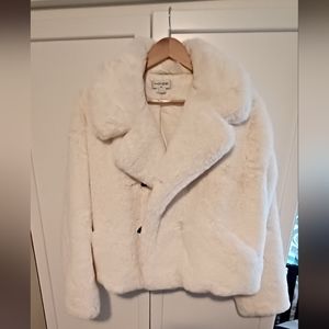 Gorgeous faux fur off white coat